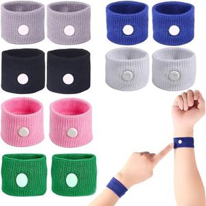 12Pcs Motion Sickness Bands, Anti Nausea Bracelet,Morning Sickness Relief Through Pressure Point Therapy Seasickness Wristband for Natural Relief of Morning Sickness,Dizziness,Suitable for Car,Sea,Flying Travel Sickness