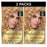 L'Oreal Paris Superior Preference Hair Dye, Hair Color for Women, 37 Golden Blonde, 100% Grey Coverage, 9 weeks of Fade-Defying, 2 Kit