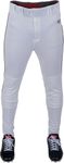 Rawlings Men's Launch Series Baseball Pant | Jogger Fit | Adult Sizes | Solid & Piped Options White/Black