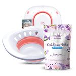 FIVONA Yoni Steam Kit 2 in 1 for Herbal V Steaming Sitz Bath Seat with Yoni Steam Herbs Bundle - at Home V-SPA Cleansing Set for Toilet Bowl - Detox and Rejuvenate with All-Natural Herbal Therapy
