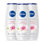 NIVEA Rose and Almond Oil Body Wash, 3x500ml