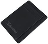 Il Colosseum Front Pocket Minimalist Genuine Leather Card Holder Wallet (Crazy Horse Black)