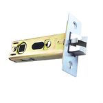 Qrity 60mm Tubular Latch, Forked Mortice Latch, Mute Door Sprung Latch, with Stainless Steel Panel for Internal Doors, Lever Door Handles