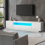 Oikiture TV Cabinet with LED Lights