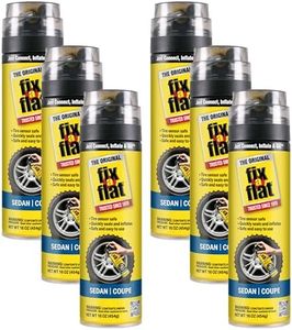 Fix-A-Flat S60420-6PK Aerosol Emergency Flat Tire Repair and Inflator, for Standard Tires, Eco-Friendly Formula, Universal Fit for All Cars, 16 oz. (Pack of 6)