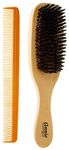 Wave Hair Brush HARD Boar Bristle with Styling Comb