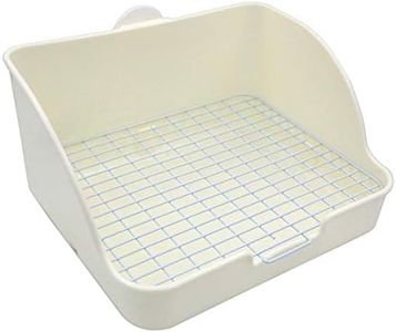Pet Small Rat Toilet, Square Potty Trainer Corner Litter Bedding Box Pet Pan for Small Animal/Rabbit/Guinea Pig/galesaur/Ferret (White)