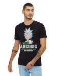 Redwolf I'm Not Arguing Official Rick And Morty Half Sleeves Cotton T-Shirt (Black; Medium)