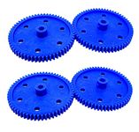 INVENTO 4pcs Plastic Spur gear 60 Teeth 65mm dia, 6.5mm Width, 6mm hole for DIY Projects