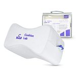 Cushion Lab Knee Pillow for Sciatica Pain Relief, Pregnancy, Hip, Leg, Joint & Lower Back Pain - Memory Foam Wedge Orthopaedic Leg Pillow for Side Sleepers & After Surgery Spine Alignment