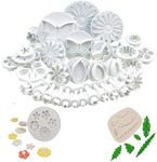 35 Piece Fondant Cake Cookie Plunger Cutter Sugarcraft Flower Leaf Butterfly Heart Shape Decorating Mold DIY Tools