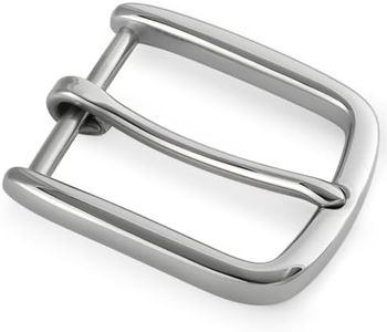 Tolongland Heavy Duty 1.5" Belt Buckle Stainless Steel - Solid Polished Metal Replacement for DIY Leather Belts Horse Tack Dog Collar (STYlLE-2, 1.5inch)