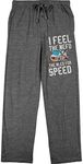 Top Gun I Feel The Need for Speed Men's Graphite Heather Drawstring Sleep Pajama Pants-XXL