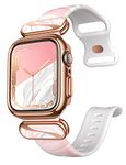 i-Blason Cosmo Luxe Case for Apple Watch Series 7/6/SE/5/4 [45mm/44mm/41mm/46mm], Stylish Protective Case with Adjustable Soft Strap Bands