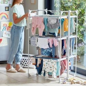 Drysoon 3-Tier Heated Clothes Airer – Foldable Electric Dryer
