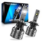 NOVSIGHT H7 LED Headlight Bulbs 13000 Lumen 300% Brighter Conversion Kit 60W 6500K Cool White Extremely Fast Cooling Halogen Replacement