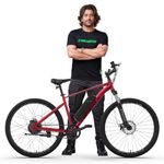 E MOTORAD - RIDE THE ELECTRIC REVOLUTION Unisex X1 Mountain Electric Cycle with Removable Battery, 27.5inch Wheel Size, Front Suspension, 250W BLDC Motor, 90% Assembled (7.65Ah Battery, Cherry Red)