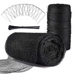 Feizeisun Pond Netting, 4.5m x 6m Pond Net Cover Heavy Duty Pond Netting to Keep Heron Birds Cats Away from Koi Fish, Black Woven Fine Mesh Fish Pond Netting for Leaves With Pegs