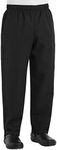 Chef Designs Men's Baggy Chef Pant, Black, Medium