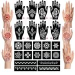 Apcute mehendi pen for hand Set of 22 pieces, mehandi stencils stickers tattoo for Women, Girls and Kids, Easy to Use in 4 Steps, 22p-S-465