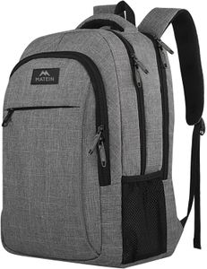 MATEIN 15.6" Travel Laptop Backpack – Grey