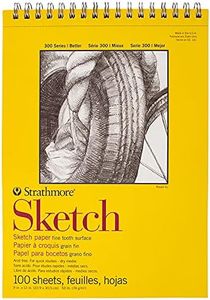 CRAFT COUNTY Strathmore 300 Series Sketchpad 100 Sheet 9 x 12 Inches Size White Sheets Great for Students Kids Artist School Projects Classroom Sketching Book