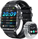 Smartwatch for Men Fitness Tracker Watches: 2.0" Touch Screen Bluetooth Call with 100+ Sports Modes Sleep Monitor Heart Rate Step Counter 3ATM Waterproof Activity Tracker Smart Watch for Android iOS