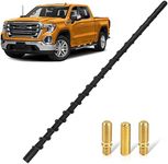 KSaAuto 13" Spiral Stubby Car Truck Antenna for GM Chevy Silverado 1500 2500 3500 HD Traverse Equinox GMC Sierra 1500 2500 3500 Denali Heavy Duty Acadia Terrain Accessories(M7 Thread with 3 Screws)