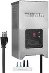 TREEWELL 300W Low Voltage Landscape Transformer, Outdoor Landscape Lighting Transformer with Photocell Sensor & Timer, 120V AC to 12V/15V AC, Stainless Steel Weatherproof Transformer, ETL Listed