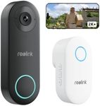Reolink Video Doorbell Camera Wired 2K WiFi with Chime, Smart Security Door Bell, 5MP HD Night Vision, Human Detection App Alert, 180° Wide Angle, 2.4/5GHz, 2 Way Talk, Waterproof, Video Doorbell WiFi
