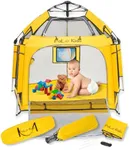 Palo Kids - Pop Up Playpen - Portable Playpen for Babies - Pop and Go Playpen with Canopy – Baby Beach Tent - Indoor Outdoor Baby Playpen, Pop Up Pack & Play Tent, Built in iPad Holder, Foldable