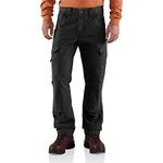 Carhartt Men's Carhartt Relaxed Fit Ripstop Cargo Work Pant Pants, Black, 30W / 32L