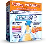 Super C Singles to Go Powder Packets, Water Drink Mix, Variety Pack, Orange, Raspberry & Pink Lemonade, On-The-Go, 30 Count