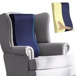 HAVARGO 2-in-1 Neck Pillow Lumbar Support Pillow for Recliner Couch - High-Density Foam Cushion Ergonomic Back Support for High-Back Rocking Chairs, Gaming Chair, Sofa to Relax The Back,Small