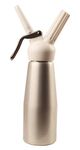 Mosa Whipped Cream Dispenser (1/2 Liter all metal w. plastic head) Silver