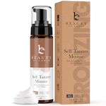 Beauty by Earth Self Tanner Mousse - Fair to Medium Fake Tan Sunless Tanner, Self Tanners Best Sellers, Natural Looking Self Tan, Self Tanning Mousse, Tanning Foam for Use as Body or Face Tanner