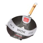 Dexam School of Wok 10.5"/27cm Pre-Seasoned Carbon Steel Wok