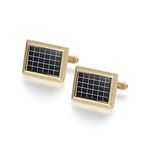 UJOY Fashion Cufflinks for Men in Gift Box Gold Black