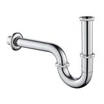 ROVOGO P Trap 1-1/4" for Bathroom Sink, Stainless Steel P Trap Kit with Slip Joint, Tailpiece, Outlet Pipe and Flange, 1.25 in. Connection, Chrome