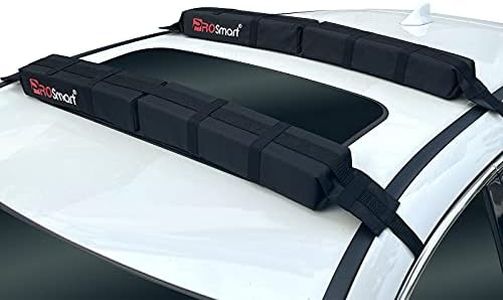 Soft Roof Rack Pads - Universal Car Soft Roof Rack Pad for Kayak Surfboard SUP Canoe Snowboard Paddle Board with Adjustable and Steady Tie-Down Straps