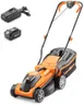 LawnMaster MX 24V 34cm Cordless Lawnmower with MX 24V 4.0Ah Lithium Ion Battery, Fast Charger and Rear Roller. Powerful Battery Lawn Mower for Small to Medium Lawns (34cm Mower)