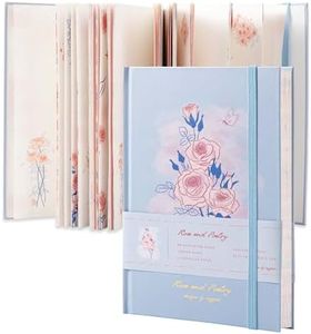 MGGAO Blue Personalized Butterfly Journal, Rose Journal for Writing, with Gorgeous Blank Paper, A5 Hardcover Notebook Secret Diaries, for Memories Sketch Men Women Girl