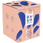 Dash Water Peach Infused Sparkling Water, 4 x 330ml