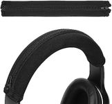 kwmobile Headband Cover Compatible with Sennheiser HD 4.50BTNC / HD4.40BT / HD4.30 / HD 350BT - Neoprene Zip-On Headphone Protector - Black