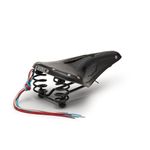 Brooks England Flyer Carved Black, Touring Leather Bike Saddle
