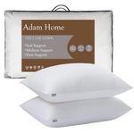 Adam Home Pillows 2 Pack Hotel Quality Pillows Side Sleeper Bounce Back Bed Pillow Quick rebound & Dust Proof Resistant Premium Filled Pillows Pack of 2