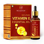 Newish Organic Vitamin E Oil For Face - 30 ml | Best Oil For Face, Body and Hair From Veg Vitamin E Source | Nourish Your Face and Repair Damaged Skin Naturally.