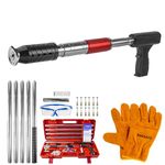 BAUSATZ Concrete Nail Gun Cement Nail Gun Ramset Concrete Nail Gun Cordless Roofing Nail Gun Air Nail Gun Cordless Nail Gun Manual Steel Nails Gun Tools Nail Gun Set with 20 Nail Gun Nails (Red)