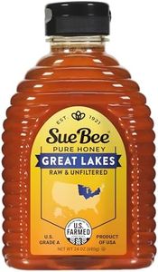 Sue Bee Regional Great Lakes Honey, Strained, Unfiltered USA Beekeeper-Owned Co-op, 24 oz (Packaging May Vary)