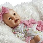 Paradise Galleries Realistic Reborn Baby Girl Doll in Floral Onesie, Original Paradise Galaries' Doll Collections, 21" Adorable Real Life New Year Birthday Party Baby Doll Gift - Baby Layla